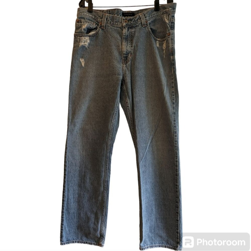 Tommy Hilfiger Denim Jeans Men 34X32(35X31) Straight Leg Distressed